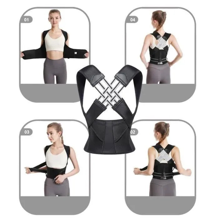 Correcteur de posture et soutien dorsal | Maintien des épaules | Support ergonomique ajustable