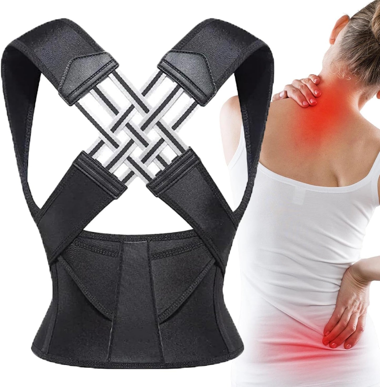 Correcteur de posture et soutien dorsal | Maintien des épaules | Support ergonomique ajustable
