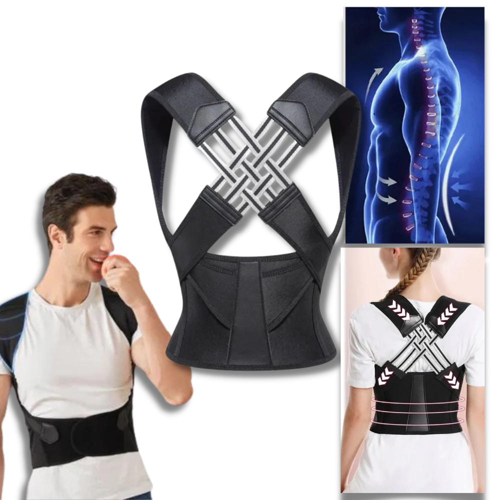 Correcteur de posture et soutien dorsal | Maintien des épaules | Support ergonomique ajustable